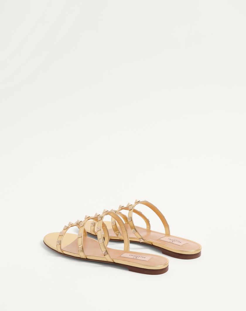 ROCKSTUD LAMINATED NAPPA SLIDE SANDAL - Image 8